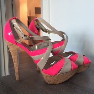 Guess high heel cork sandals